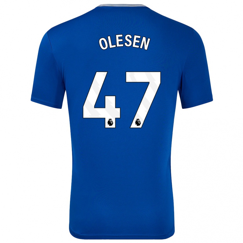 Kandiny Uomo Maglia Karoline Olesen #47 Blu Con Kit Gara Home 2024/25 Maglietta