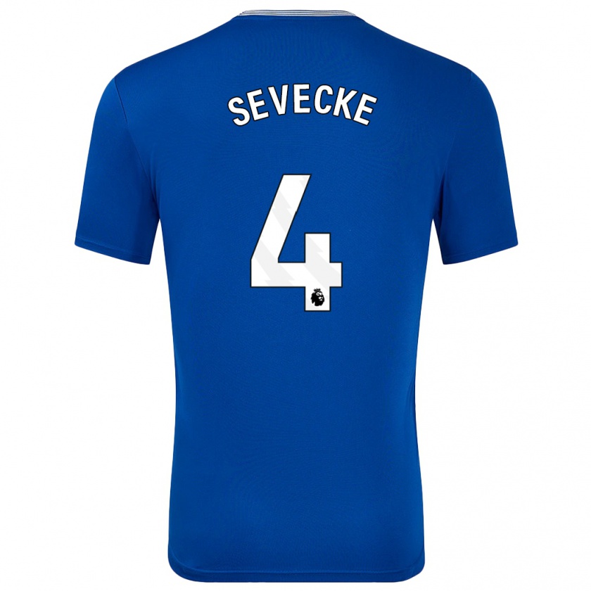 Kandiny Uomo Maglia Rikke Sevecke #4 Blu Con Kit Gara Home 2024/25 Maglietta