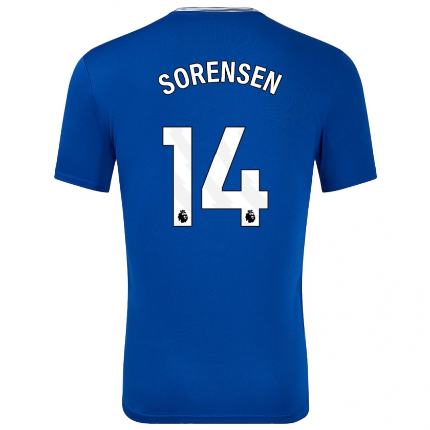 Kandiny Herren Nicoline Sorensen #14 Blau Mit Heimtrikot Trikot 2024/25 T-Shirt Österreich