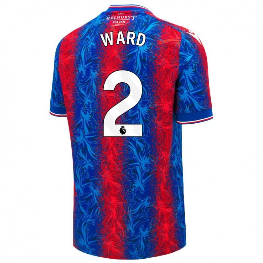 Kandiny Uomo Maglia Joel Ward #2 Strisce Rosso Blu Kit Gara Home 2024/25 Maglietta