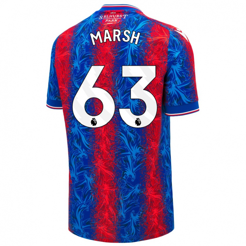 Kandiny Uomo Maglia Zach Marsh #63 Strisce Rosso Blu Kit Gara Home 2024/25 Maglietta