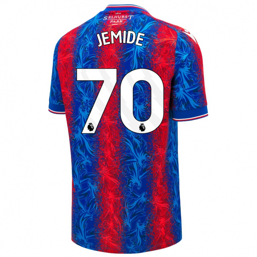 KandinyメンズMofe Jemide#70赤青のストライプホームシャツ2024/25ジャージーユニフォーム