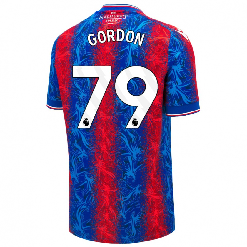 Kandiny Homem Camisola John-Kymani Gordon #79 Listras Azul Vermelha Principal 2024/25 Camisa Brasil