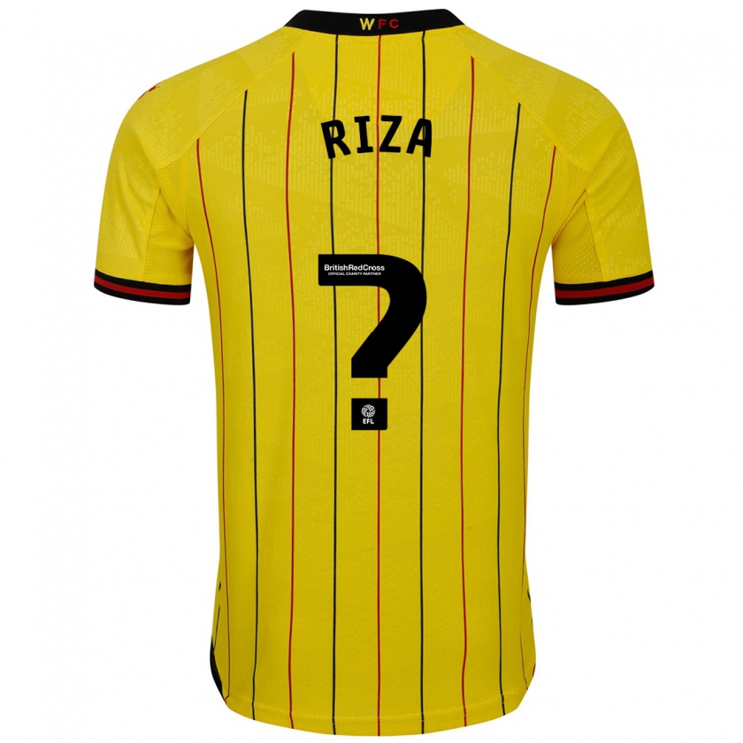 Kandiny Hombre Camiseta Josh Riza #0 Amarillo Negro 1ª Equipación 2024/25 La Camisa