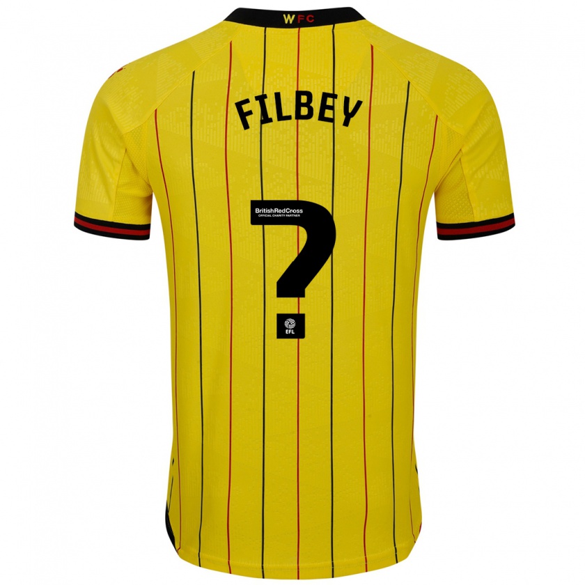 Kandiny Heren Anna Filbey #0 Geel Zwart Thuisshirt Thuistenue 2024/25 T-Shirt België