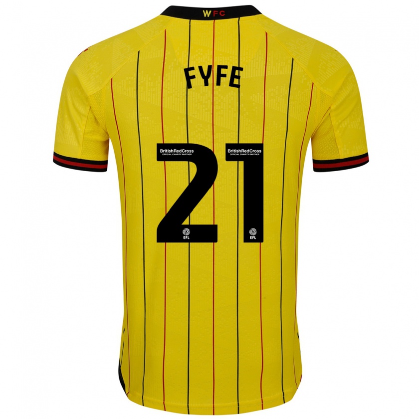 Kandiny Heren Flo Fyfe #21 Geel Zwart Thuisshirt Thuistenue 2024/25 T-Shirt België