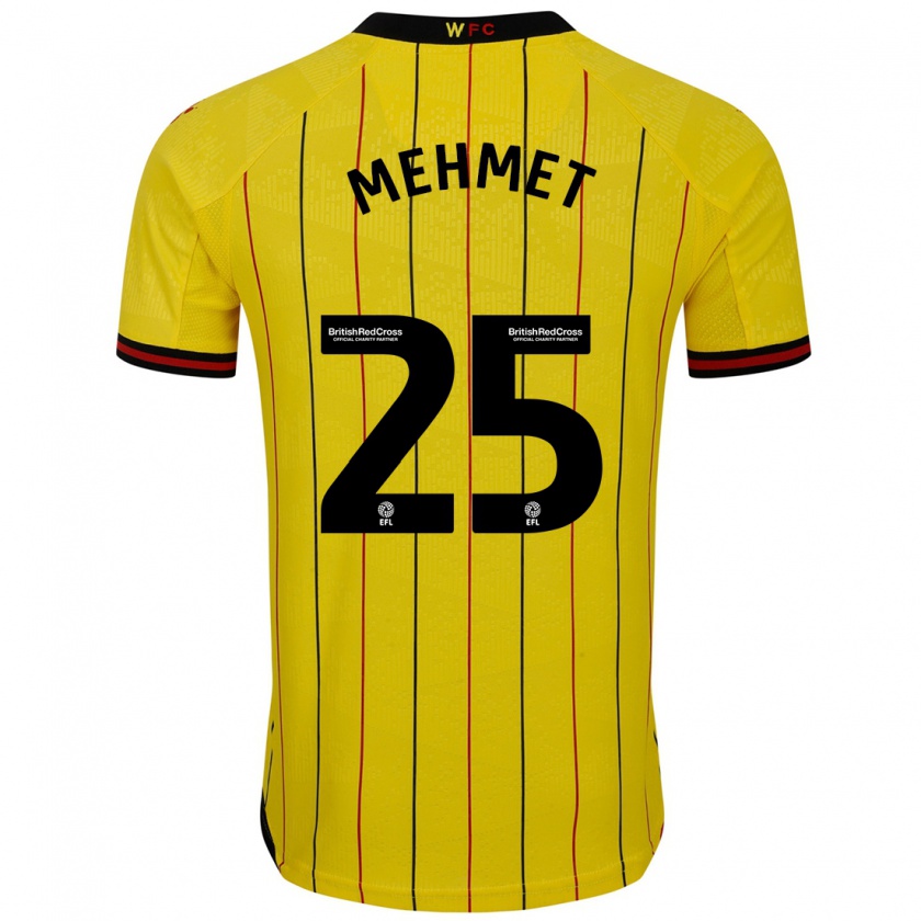 Kandiny Heren Melis Mehmet #25 Geel Zwart Thuisshirt Thuistenue 2024/25 T-Shirt België