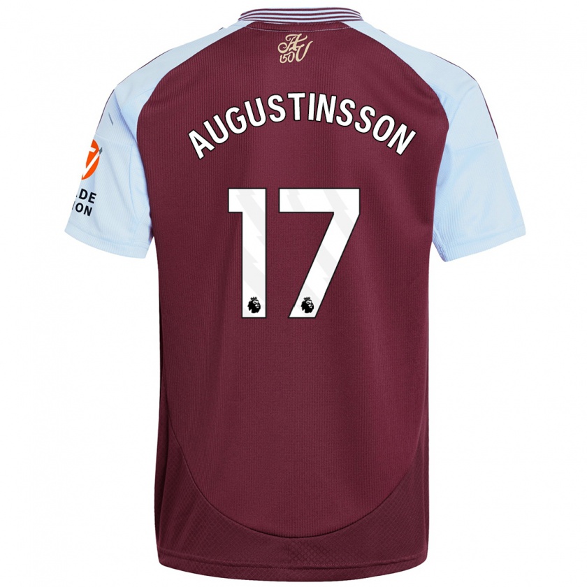 Kandiny Heren Ludwig Augustinsson #17 Bordeaux Hemelsblauw Thuisshirt Thuistenue 2024/25 T-Shirt