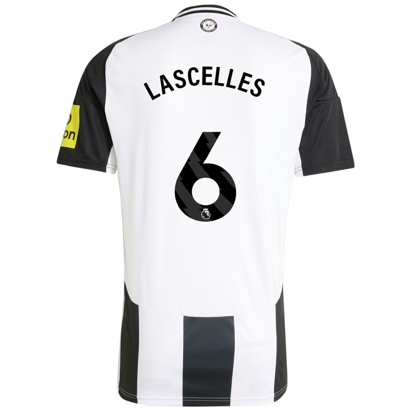 Kandiny Herren Jamaal Lascelles #6 Weiß Schwarz Heimtrikot Trikot 2024/25 T-Shirt Österreich