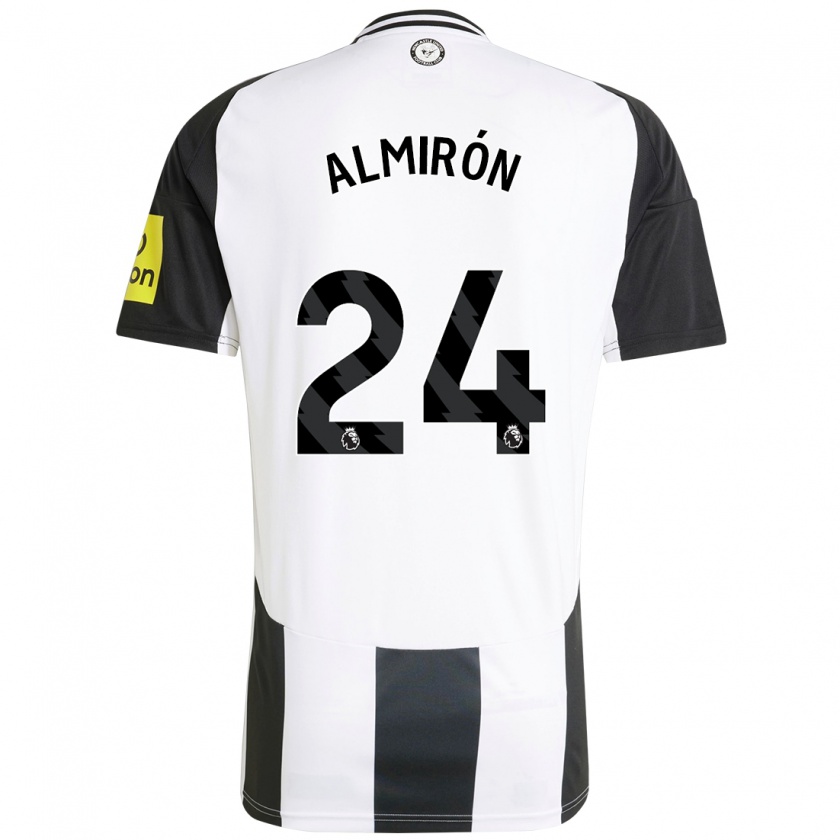 Kandiny Heren Miguel Almirón #24 Wit Zwart Thuisshirt Thuistenue 2024/25 T-Shirt