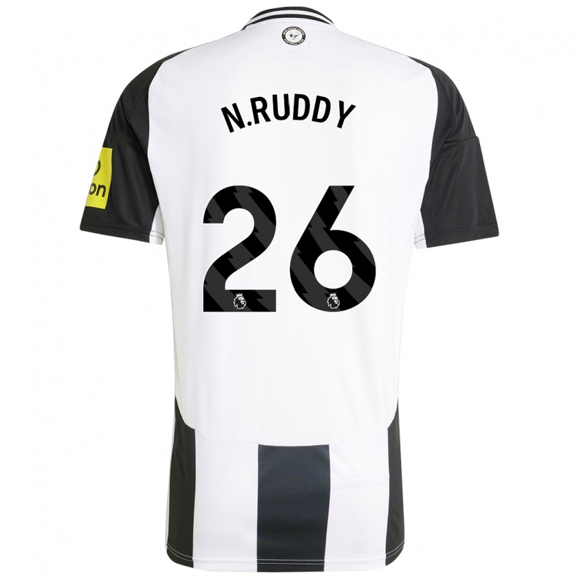 Kandiny Uomo Maglia John Ruddy #26 Bianco Nero Kit Gara Home 2024/25 Maglietta