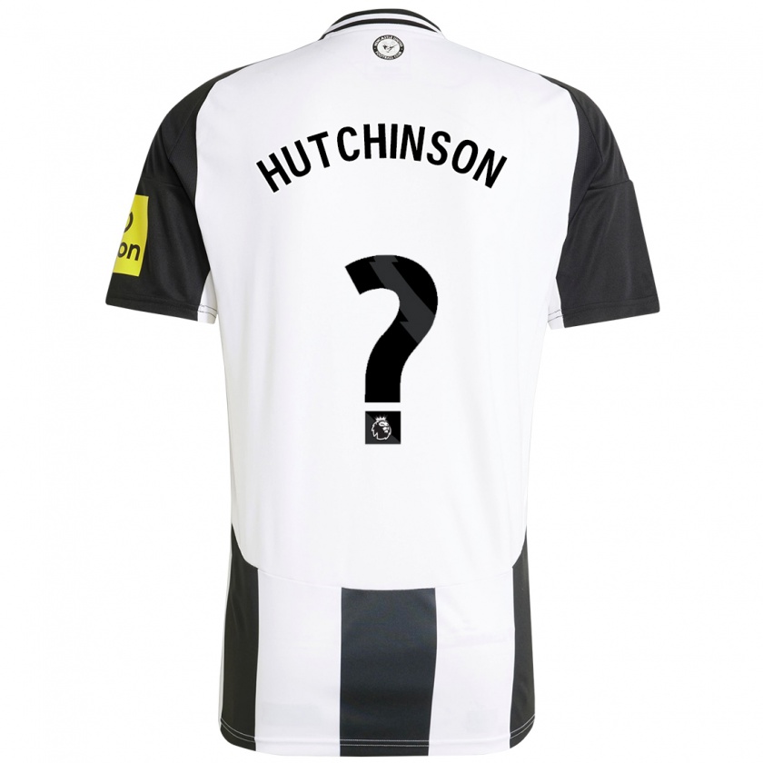 Kandiny Uomo Maglia Noah Hutchinson #0 Bianco Nero Kit Gara Home 2024/25 Maglietta