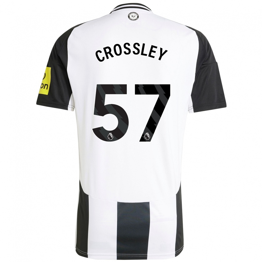 Kandiny Uomo Maglia Kyle Crossley #57 Bianco Nero Kit Gara Home 2024/25 Maglietta