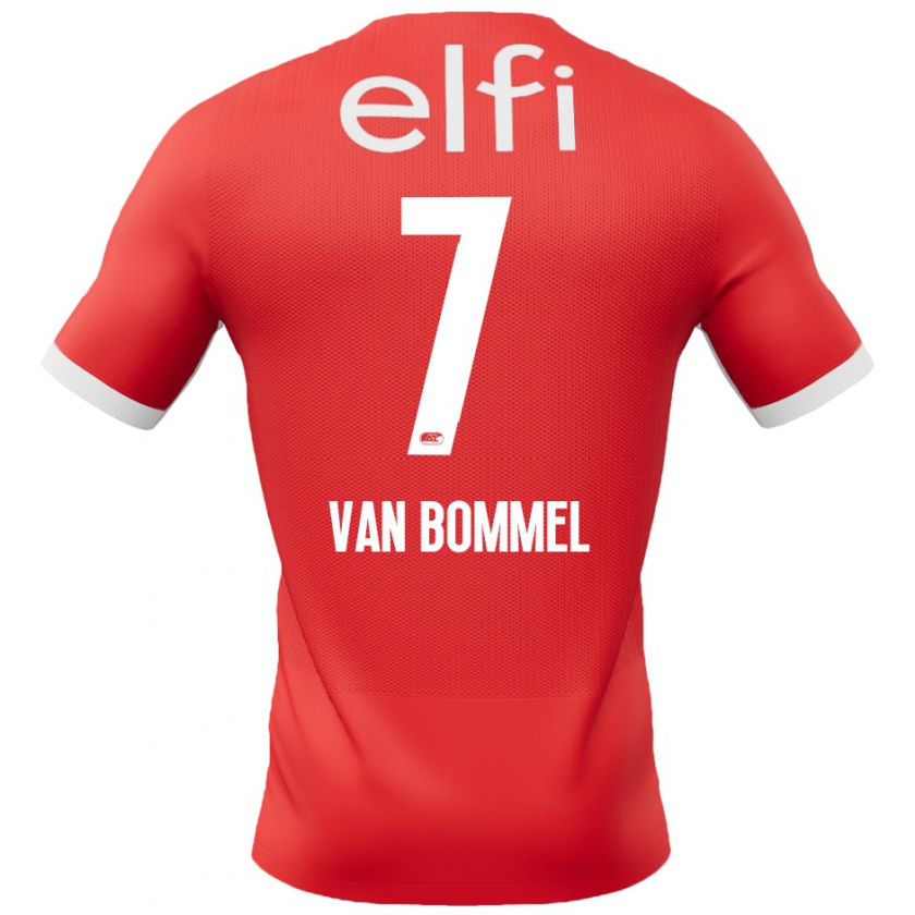 Kandiny Heren Ruben Van Bommel #7 Rood Wit Thuisshirt Thuistenue 2024/25 T-Shirt