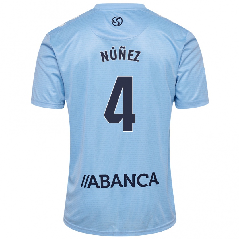 Kandiny Uomo Maglia Unai Núñez #4 Celeste Kit Gara Home 2024/25 Maglietta