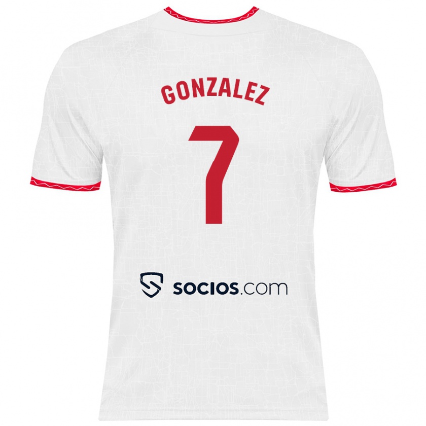 Kandiny Herren Juan González #7 Weiß Rot Heimtrikot Trikot 2024/25 T-Shirt Österreich