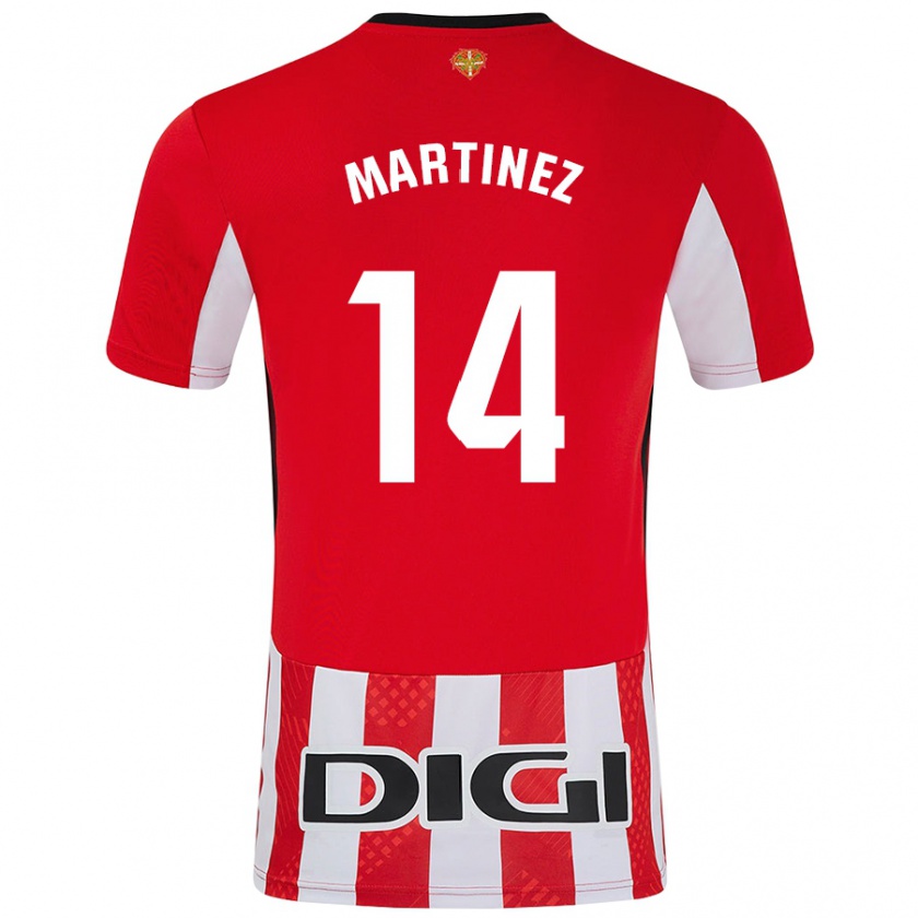 Kandiny Heren Pablo Martínez #14 Rood Wit Thuisshirt Thuistenue 2024/25 T-Shirt België