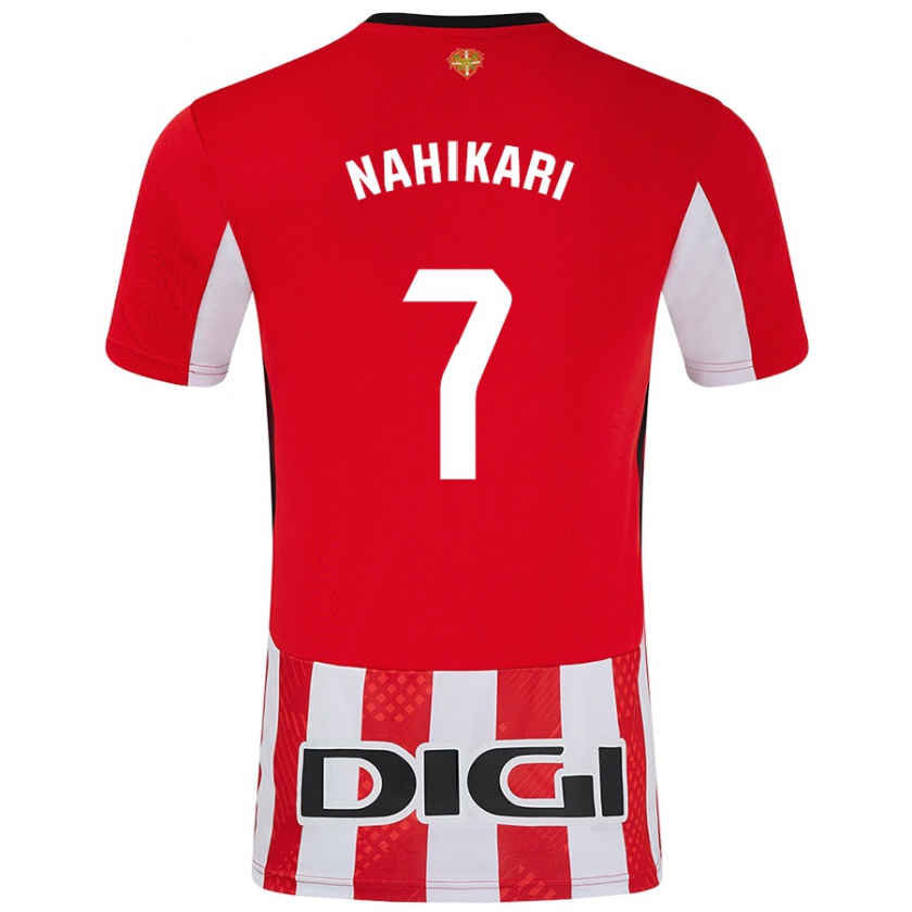 Kandiny Uomo Maglia Nahikari Garcia Perez #7 Rosso Bianco Kit Gara Home 2024/25 Maglietta