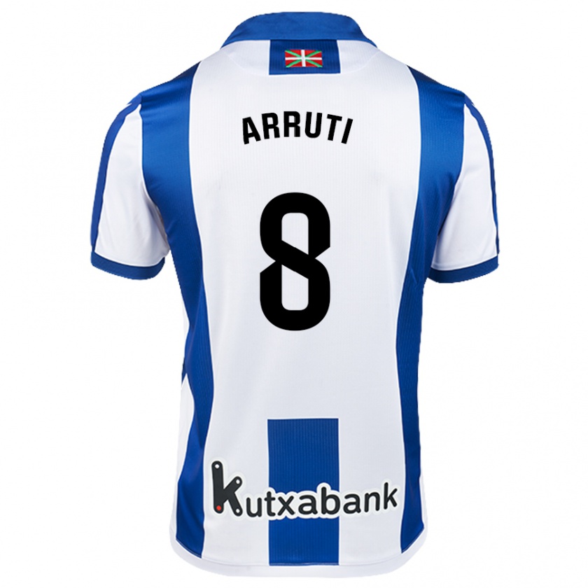 Kandiny Heren Martín Arruti #8 Wit Blauw Thuisshirt Thuistenue 2024/25 T-Shirt