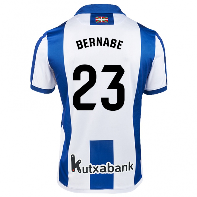 Kandiny Uomo Maglia Alejandra Bernabé De Santiago #23 Bianco Blu Kit Gara Home 2024/25 Maglietta