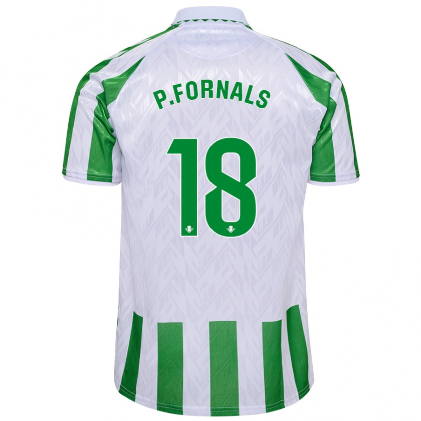 Kandiny Heren Pablo Fornals #18 Groen Witte Strepen Thuisshirt Thuistenue 2024/25 T-Shirt