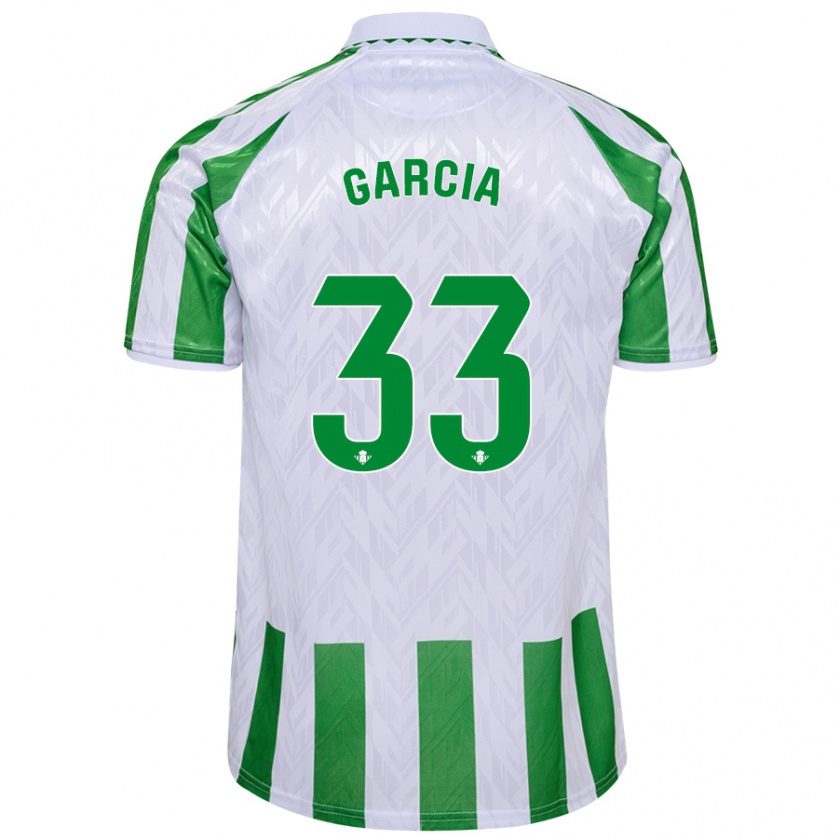 Kandiny Heren Pablo García #33 Groen Witte Strepen Thuisshirt Thuistenue 2024/25 T-Shirt