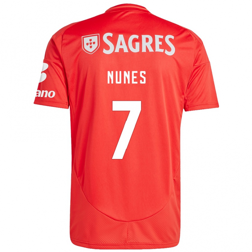 Kandiny Heren Bernardo Nunes #7 Rood Wit Thuisshirt Thuistenue 2024/25 T-Shirt