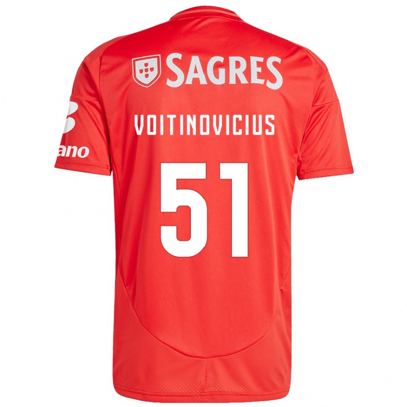 Kandiny Heren Arnas Voitinovicius #51 Rood Wit Thuisshirt Thuistenue 2024/25 T-Shirt