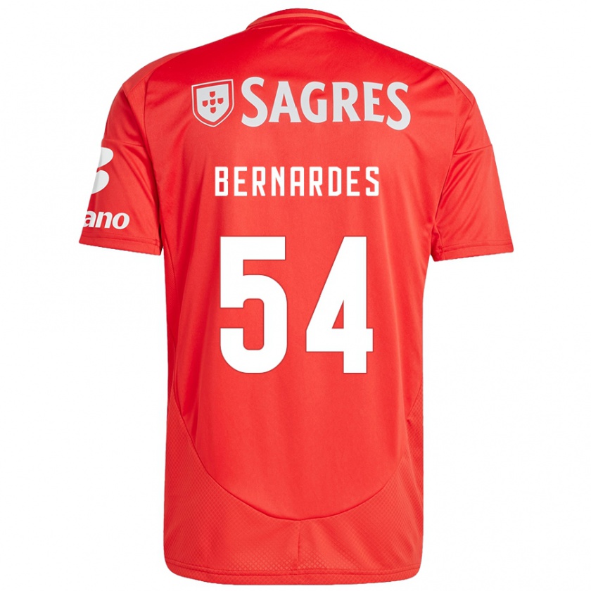 Kandiny Heren Bernardes #54 Rood Wit Thuisshirt Thuistenue 2024/25 T-Shirt