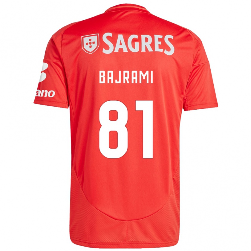 Kandiny Hombre Camiseta Adrian Bajrami #81 Rojo Blanco 1ª Equipación 2024/25 La Camisa