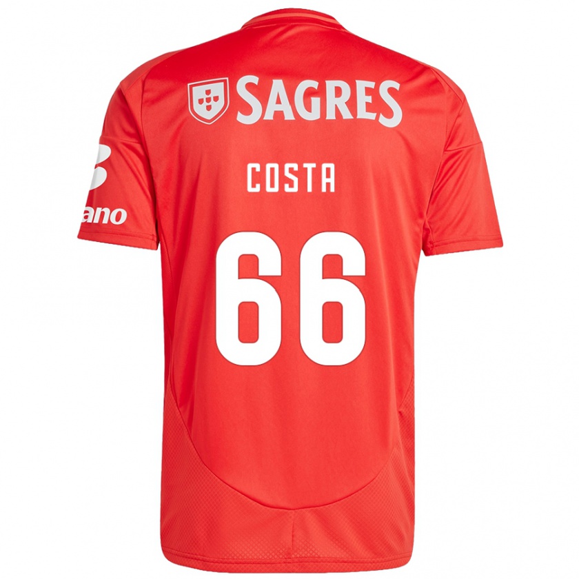 Kandiny Uomo Maglia Rute Costa #66 Rosso Bianco Kit Gara Home 2024/25 Maglietta