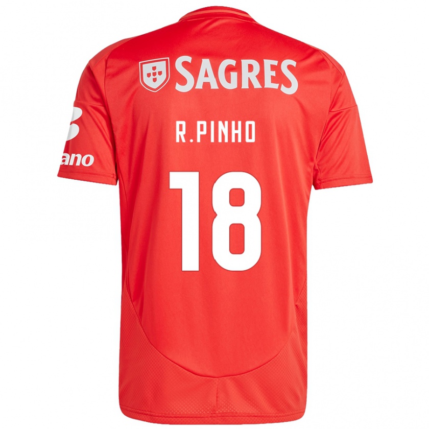 Kandiny Uomo Maglia Rodrigo Pinho #18 Rosso Bianco Kit Gara Home 2024/25 Maglietta