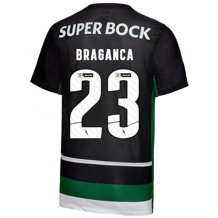 Kandiny Hombre Camiseta Daniel Bragança #23 Negro Blanco Verde 1ª Equipación 2024/25 La Camisa