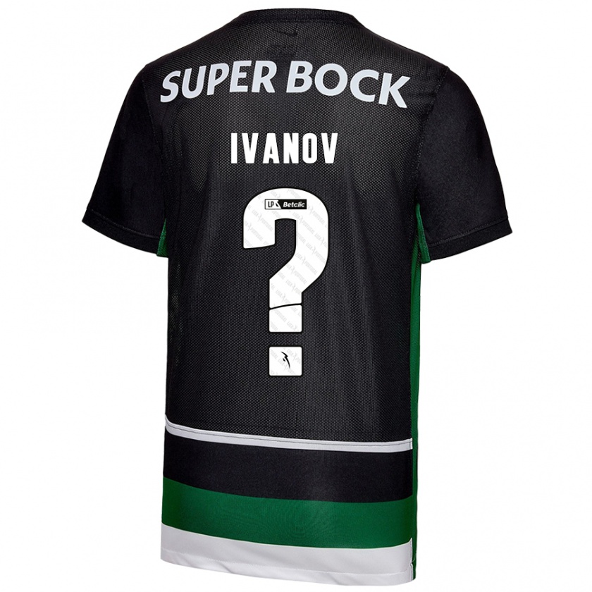 Kandiny Heren David Ivanov #0 Zwart Wit Groen Thuisshirt Thuistenue 2024/25 T-Shirt