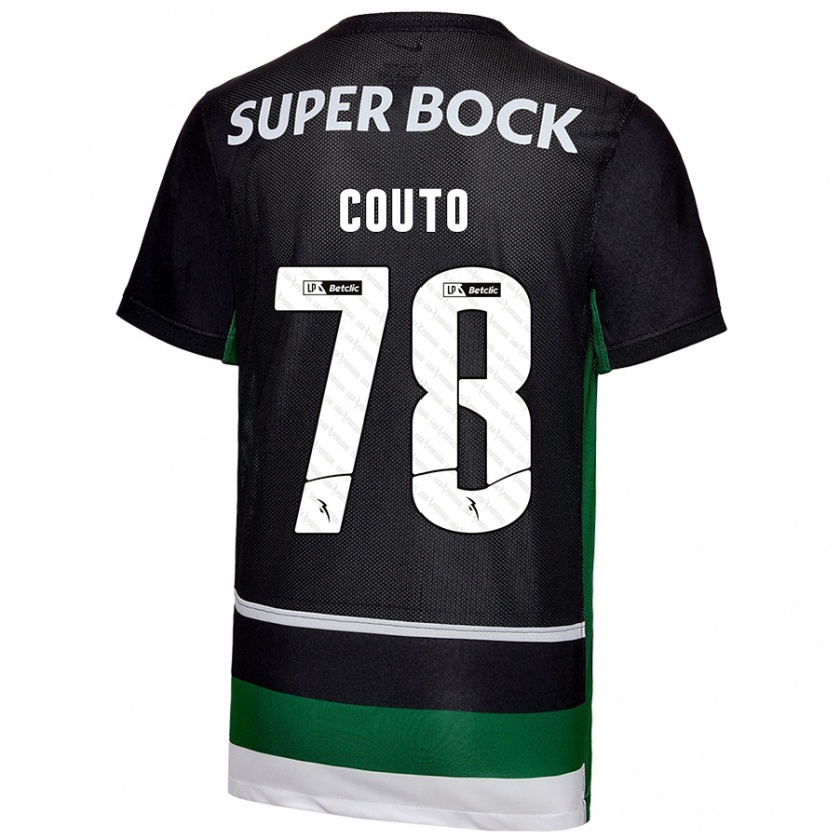 Kandiny Uomo Maglia Mauro Couto #78 Nero Bianco Verde Kit Gara Home 2024/25 Maglietta