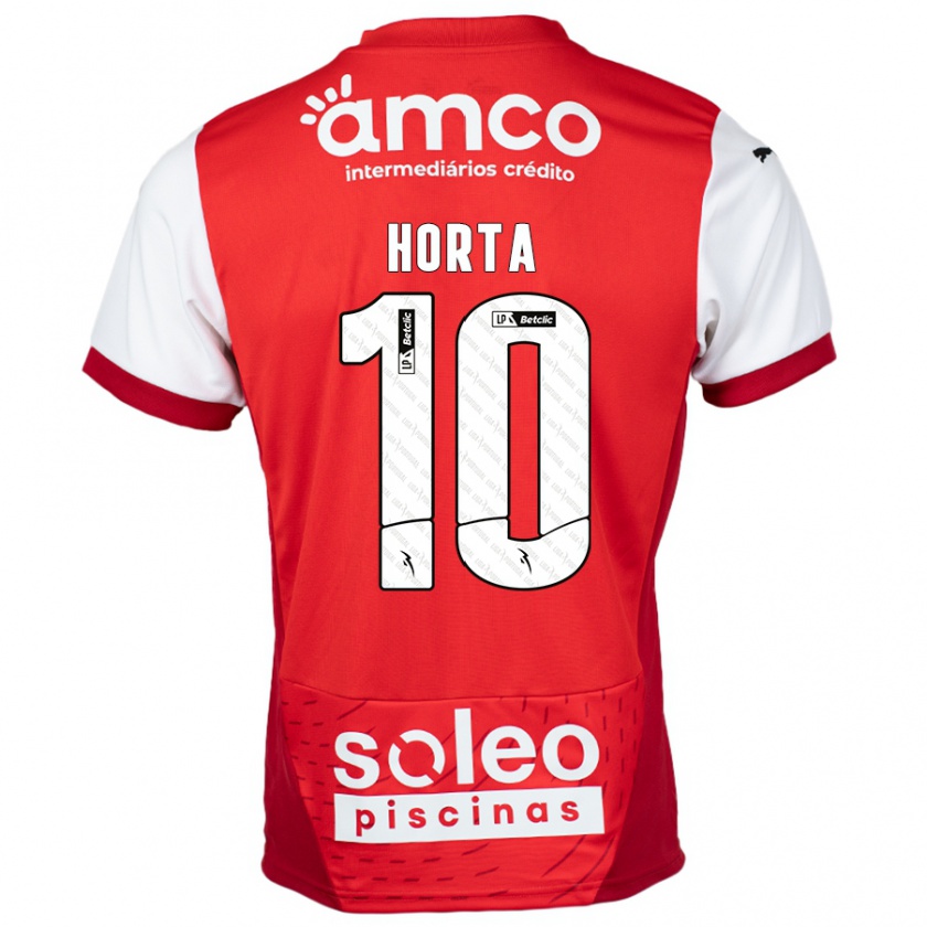 Kandiny Hombre Camiseta André Horta #10 Rojo Blanco 1ª Equipación 2024/25 La Camisa