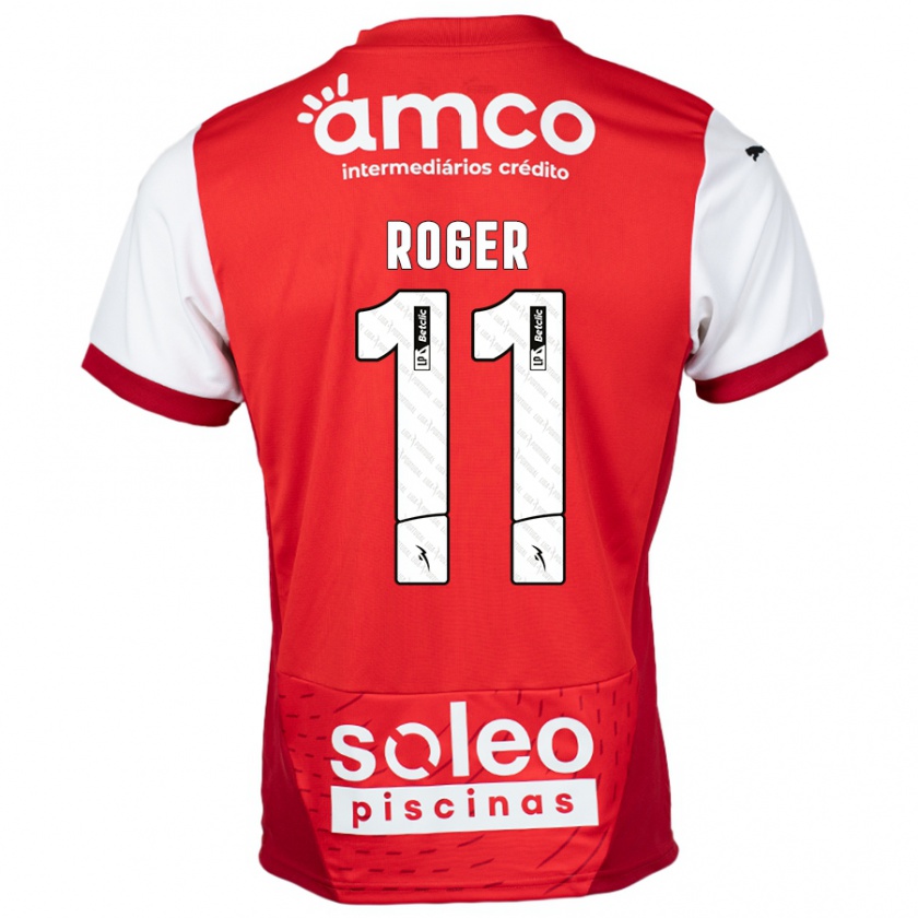 Kandiny Hombre Camiseta Roger #11 Rojo Blanco 1ª Equipación 2024/25 La Camisa