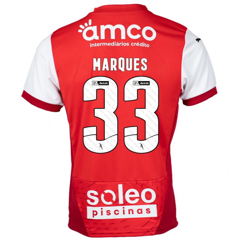 Kandiny Heren João Marques #33 Rood Wit Thuisshirt Thuistenue 2024/25 T-Shirt