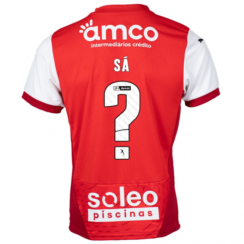 Kandiny Hombre Camiseta Henrique Sá #0 Rojo Blanco 1ª Equipación 2024/25 La Camisa