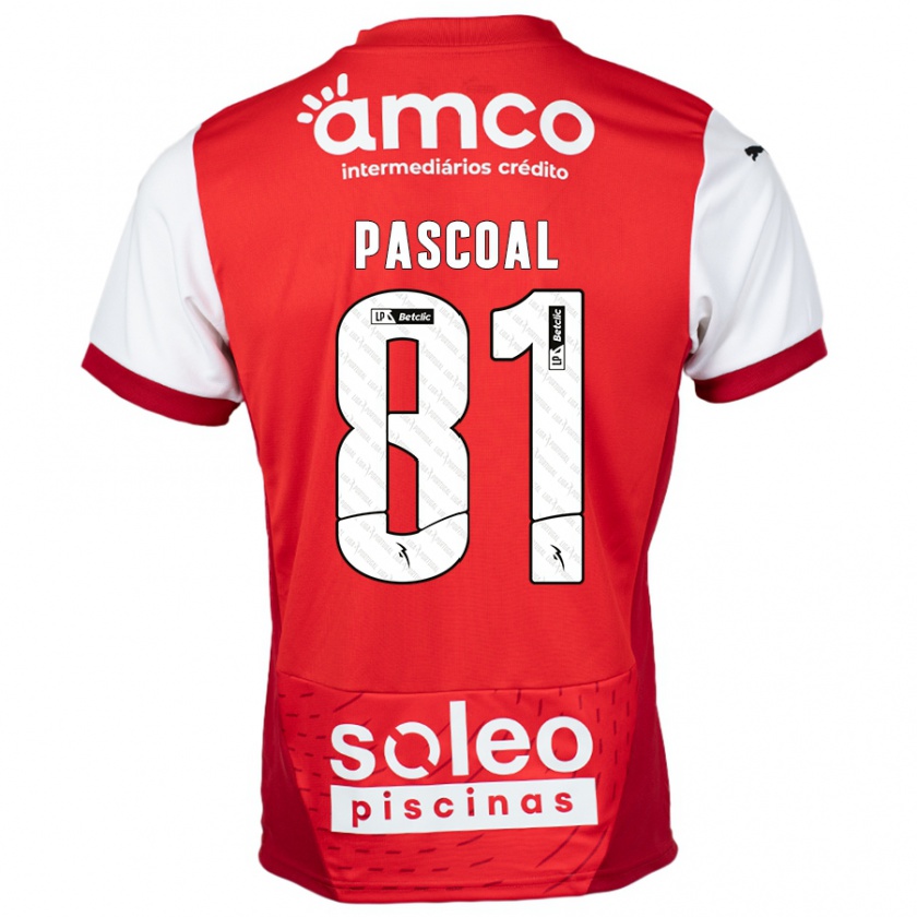 Kandiny Homem Camisola Fodé Pascoal #81 Vermelho Branco Principal 2024/25 Camisa Brasil