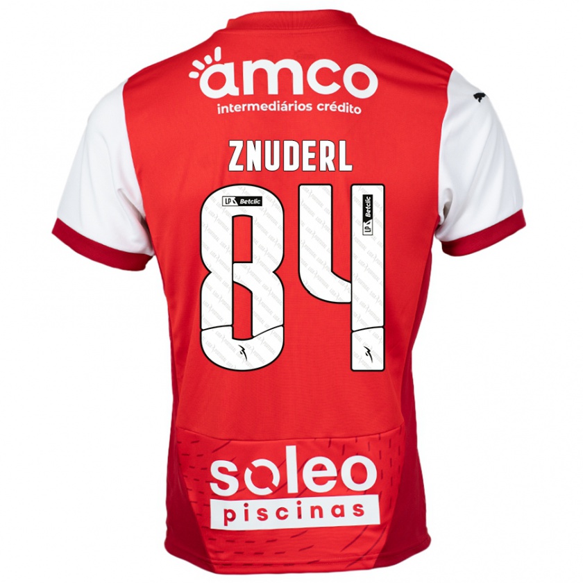 Kandiny Hombre Camiseta Tai Znuderl #84 Rojo Blanco 1ª Equipación 2024/25 La Camisa