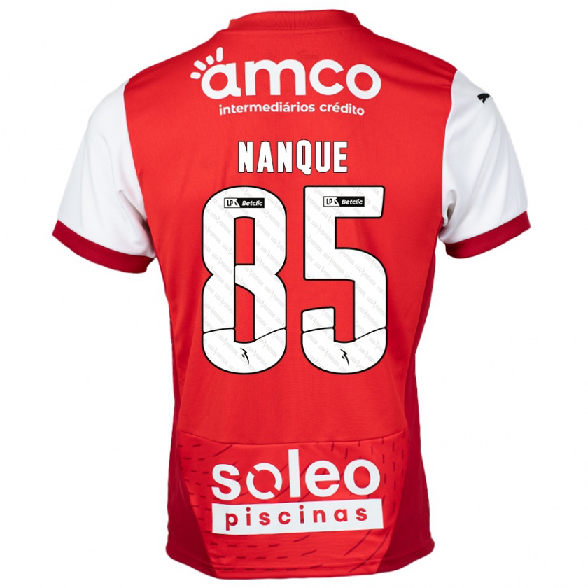 Kandiny Hombre Camiseta Edgar Nanque #85 Rojo Blanco 1ª Equipación 2024/25 La Camisa