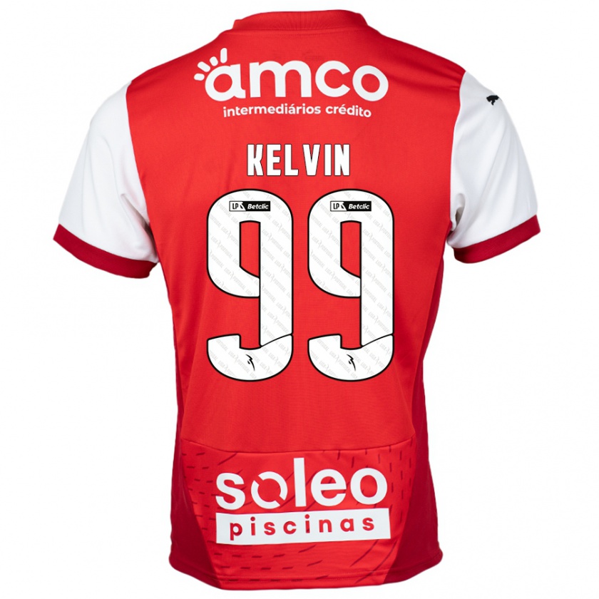 Kandiny Heren Kauan Kelvin #99 Rood Wit Thuisshirt Thuistenue 2024/25 T-Shirt België