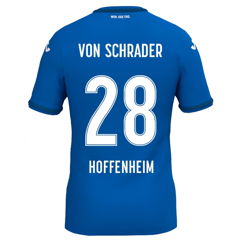 Kandiny Hombre Camiseta Lina Von Schrader #28 Azul Real 1ª Equipación 2024/25 La Camisa México