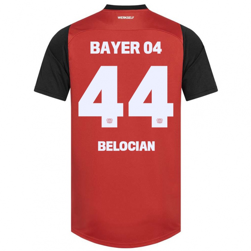 Kandiny Heren Jeanuël Belocian #44 Rood Zwart Thuisshirt Thuistenue 2024/25 T-Shirt België