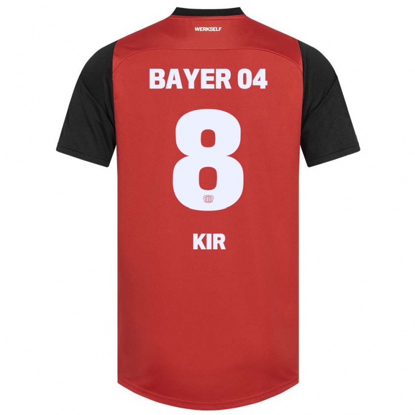 Kandiny Hombre Camiseta Burak Kir #8 Rojo Negro 1ª Equipación 2024/25 La Camisa