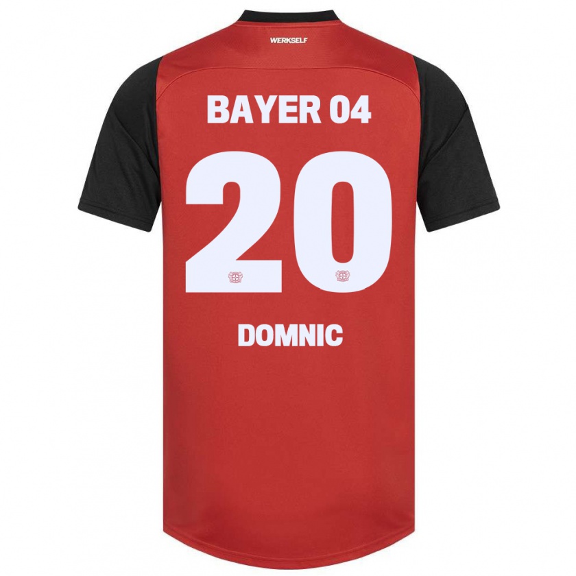 Kandiny Heren Nebe-Sirak Domnic #20 Rood Zwart Thuisshirt Thuistenue 2024/25 T-Shirt