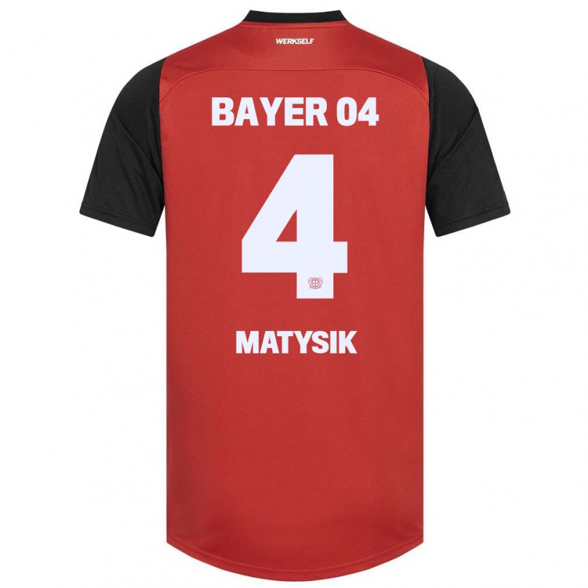 Kandiny Heren Sylwia Matysik #4 Rood Zwart Thuisshirt Thuistenue 2024/25 T-Shirt