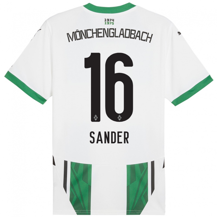 Kandiny Heren Philipp Sander #16 Wit Groen Thuisshirt Thuistenue 2024/25 T-Shirt