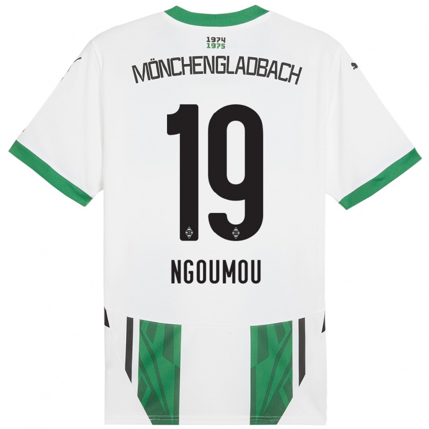 Kandiny Heren Nathan Ngoumou #19 Wit Groen Thuisshirt Thuistenue 2024/25 T-Shirt